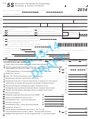 Form 5s - Wisconsin Tax-Option (S) Corporation Franchise Or Income Tax Return (2014) Printable pdf