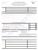 Form 207/207 Hcc Ext Draft - Application For Extension Of Time To File Domestic Insurance Premiums Tax Return Or Health Care Center Tax Return - 2015
