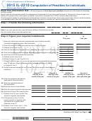 Form Il-2210 Draft - Computation Of Penalties For Individuals - 2015
