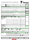 Privilege (sales) And Use Tax Application Form - Tempe Tax And License Division