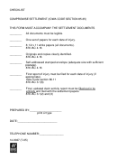 Checklist For Compromise Settlement Form