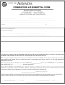 Combustion Air Submittal Form - City Of Arvada