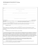 Fillable Form Fis 0508 - Debt Management Surety Bond For Licensee Printable pdf