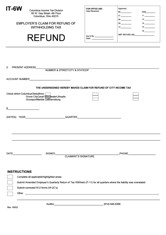 Form It-6w - Employer