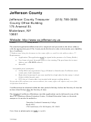 Affidavit And Application For Certificate Of Residency Form - Jefferson County