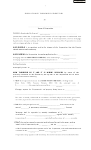 Resolution Of The Board Of Directors Form
