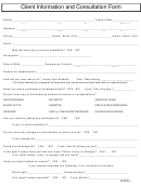 Client Information And Consultation Form