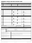 Emergency Contact And Health History Form