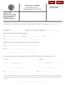 Form Vsd 707 - Request For Transfer Of Vehicle Registration License Plates