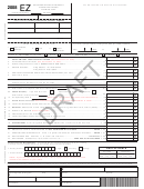 Form 200-03 Ez Draft - Delaware Individual Resident Income Tax Return - 2008