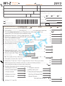 Form Wi-z Draft - Wisconsin Income Tax - 2013