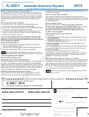 Form Il-505-i Draft - Automatic Extension Payment For Individuals - 2010