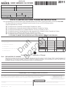 Form 502xs Draft - Maryland Short Amended Tax Return - 2011