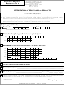 Registered Physician Assistant Form 2 - Certification Of Professional Education Printable pdf