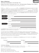 Form 572 - Transfer Agreement For Income Tax, Rural Electric Cooperatives Tax, Or Insurance Premium Tax Credit