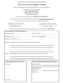Estate Tax Payment Form - Office Of The Illinois State Treasurer