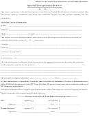 Special Circumstance Waiver Form