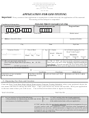 Application For Ged Testing Form