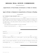 Indiana Real Estate Commission Form