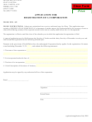 Application For Registration Of A Corporation Form