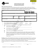 Montana Form Fpc-rd Draft - Film Production Credit Residency Declaration - 2011
