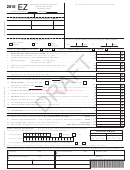 Form 200-03 Ez Draft - Delaware Individual Resident Income Tax Return - 2010