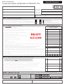 Form 538-h Draft - Claim For Credit Or Refund Of Property Tax - 2009