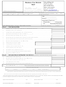 Business Tax Return Form - City Of Blue Ash - 2012 Printable pdf