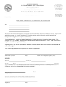 Department Of Taxation-applicant's Request To Release Information Form