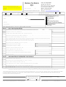 Business Tax Return -c Ity Of Cincinnati - 2011