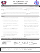 Little League Official Player Registration Form