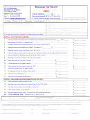 Business Tax Return Form - City Of Reading Income Tax Bureau - 2010