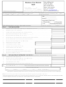 Business Tax Return Form - City Of Blue Ash - 2010