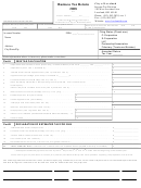 Business Tax Return Form - City Of Loveland - 2008