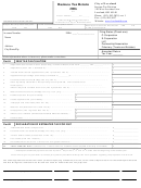 Business Tax Return Form - City Of Loveland - 2006