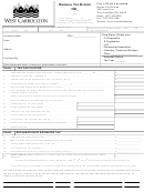 Business Tax Return - City Of West Carrollton Printable pdf