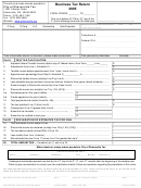 Business Tax Return Form - City Of Cincinnati - 2005