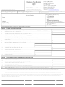 Business Tax Return Form - City Of Monroe - 2009
