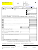 Business Tax Return Form - City Of Cincinnati - 2014