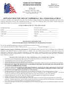 Cornwall Hill Ballfield Rental Rates Application Form