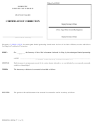 Form Mlpa-17 - Certificate Of Correction - 2004
