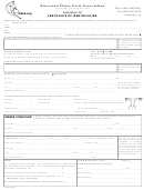 Application For Certificate Of Identification Form