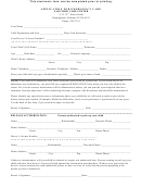 Application For Emergency Care Form