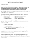 Model Cobra Continuation Coverage Election Notice Printable pdf