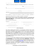 Form T-19 - Affidavit Of Authority To Sign For A Company, Corporation Or Partnership
