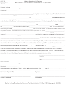 Form Ad-19 - Affidavit For Reinstatement Of Domestic Corporation