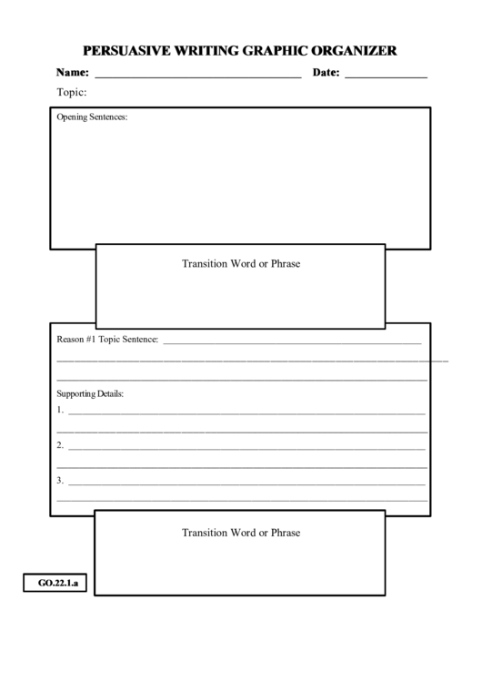 Persuasive Writing Graphic Organizer Printable Pdf Download