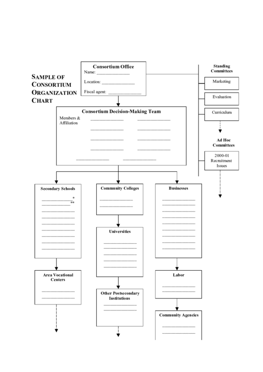 Sample Consortium Organization Chart Template Printable pdf