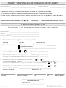 Request For Information On Termination Of Employment Printable pdf
