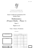 Junior Certificate Examination 2011 Sample Paper Mathematics